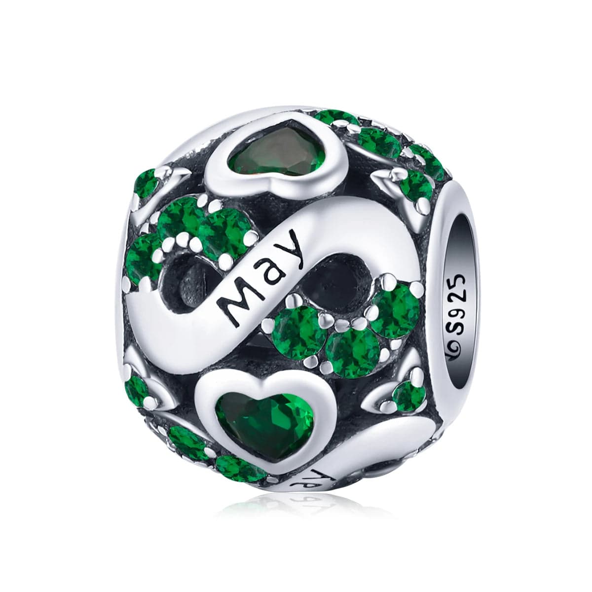 Amarante Jewelry Infinite Love Zircon Heart Birthstone Charms