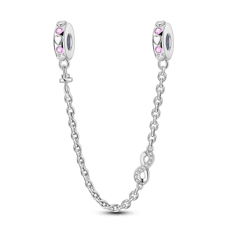 Amarante Jewelry Infinity and Heart Safety Chain
