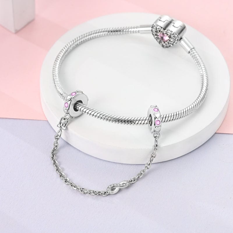 Amarante Jewelry Infinity and Heart Safety Chain