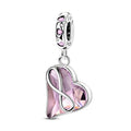 Amarante Jewelry Infinity Heart Pink Crystal Dangle Charm