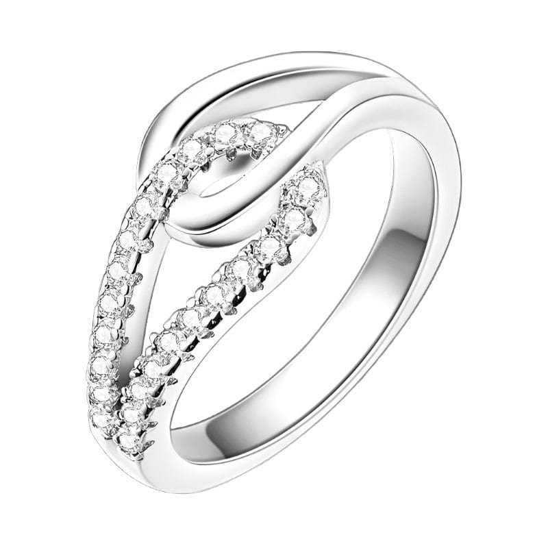 Amarante Jewelry Infinity Loop Ring with Crystals