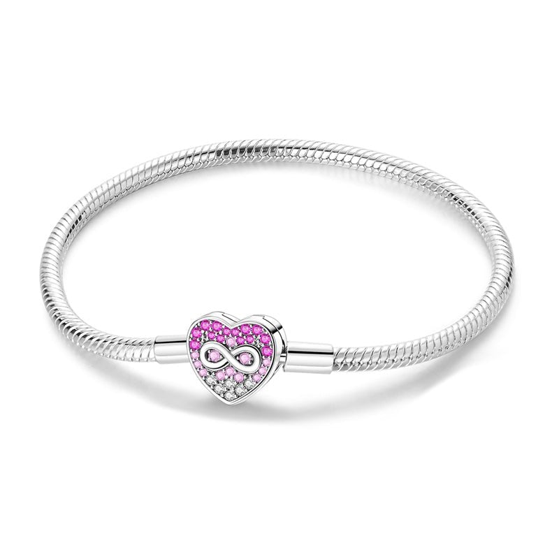 Amarante Jewelry Infinity Love Heart Charm Bracelet