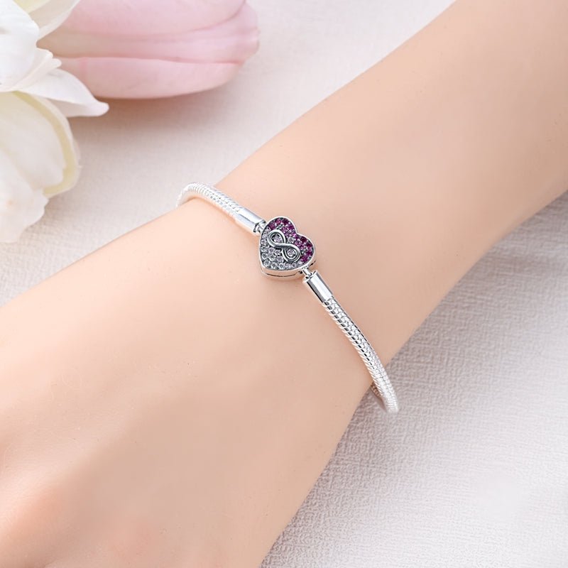 Amarante Jewelry Infinity Love Heart Charm Bracelet