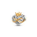 Amarante Jewelry Infinity Queen Crown Heart Charm