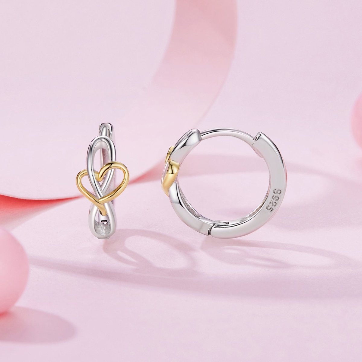 Amarante Jewelry Interlocking Heart Duo Hoop Earrings