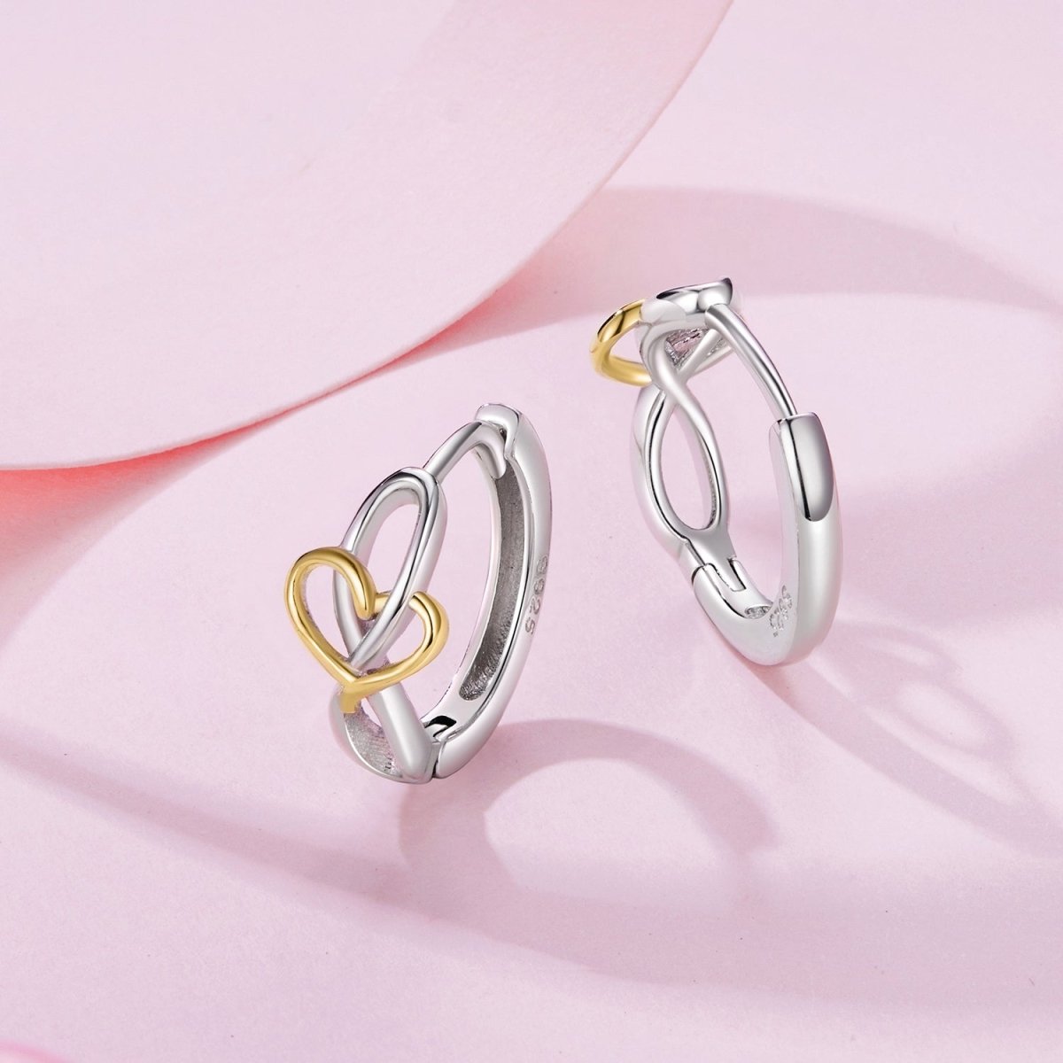 Amarante Jewelry Interlocking Heart Duo Hoop Earrings