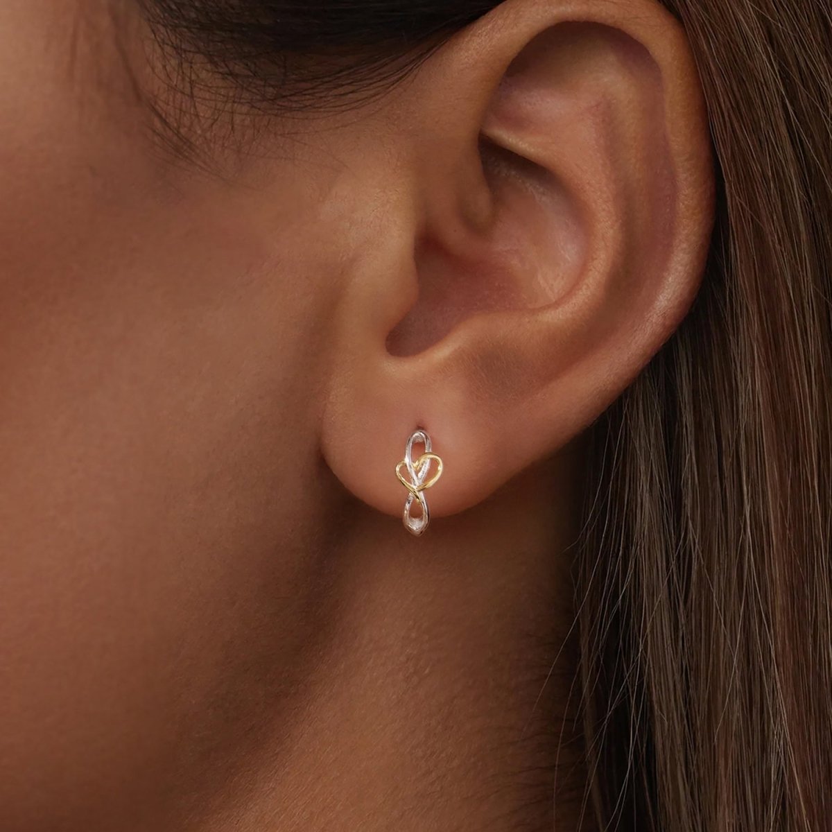 Amarante Jewelry Interlocking Heart Duo Hoop Earrings