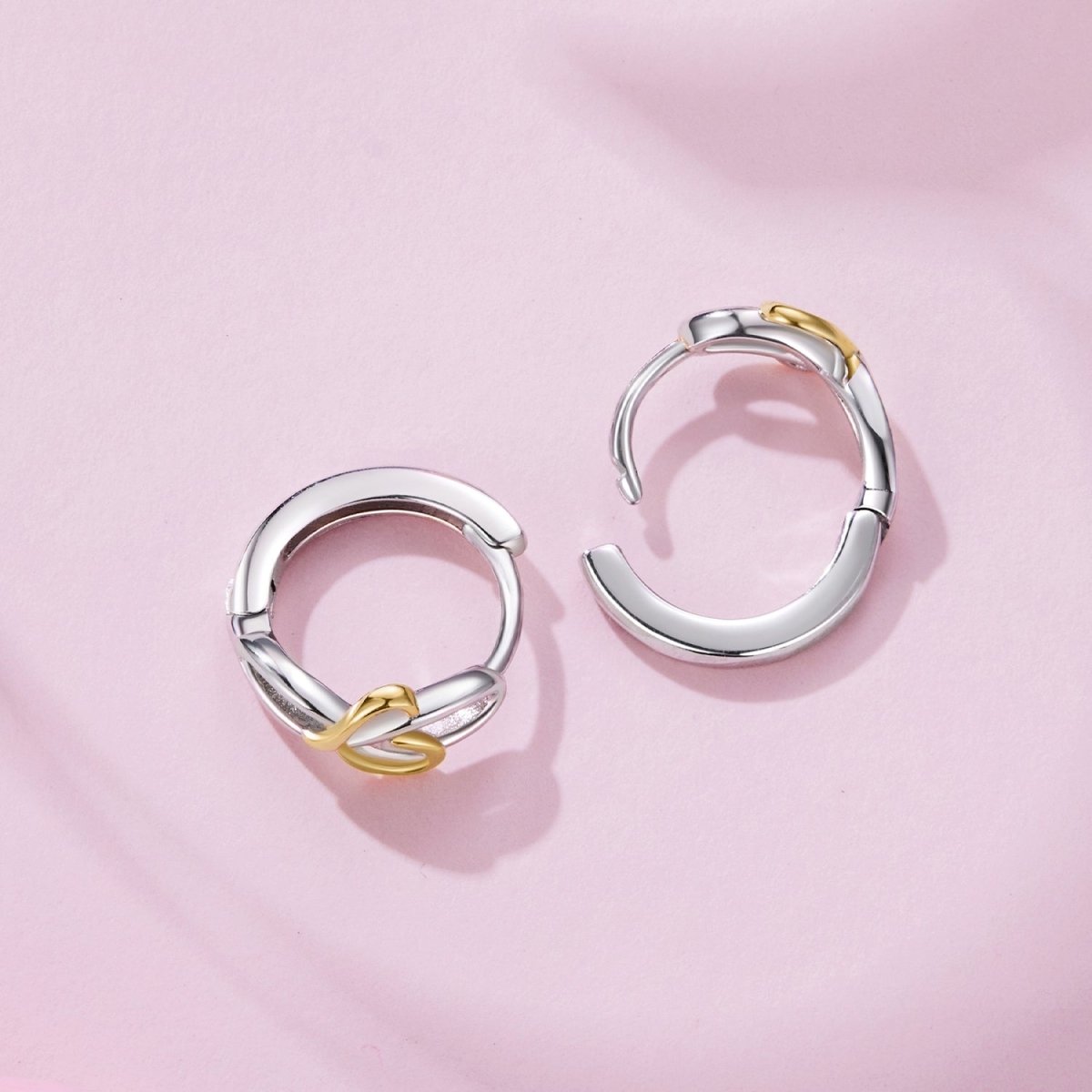 Amarante Jewelry Interlocking Heart Duo Hoop Earrings