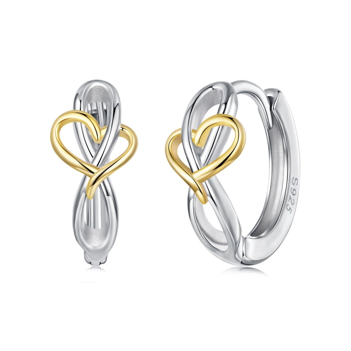 Amarante Jewelry Interlocking Heart Duo Hoop Earrings