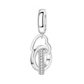 Amarante Jewelry Interlocking Rings & Heart Dangle Charm