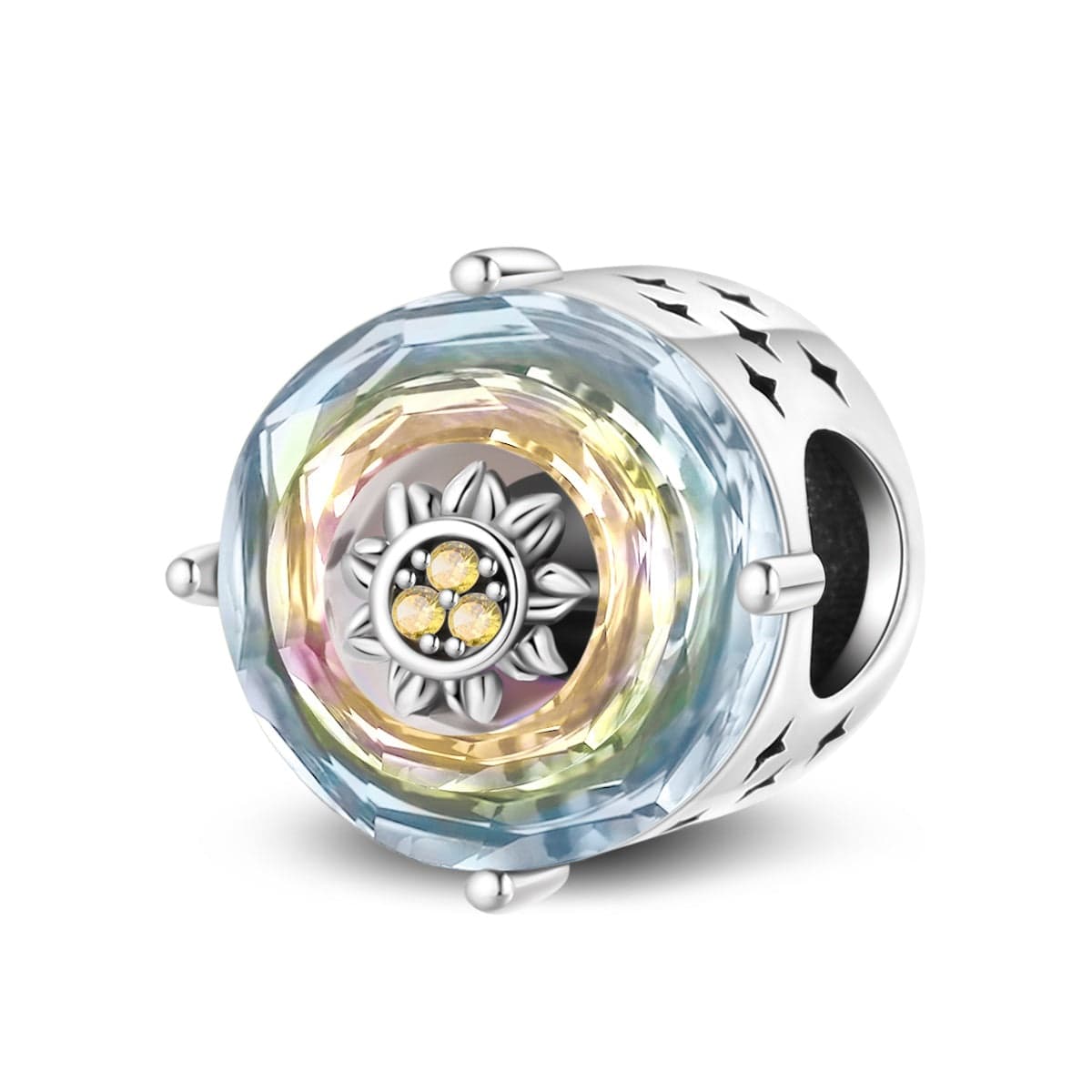 Amarante Jewelry Iridescent Sunflower Crystal Charm