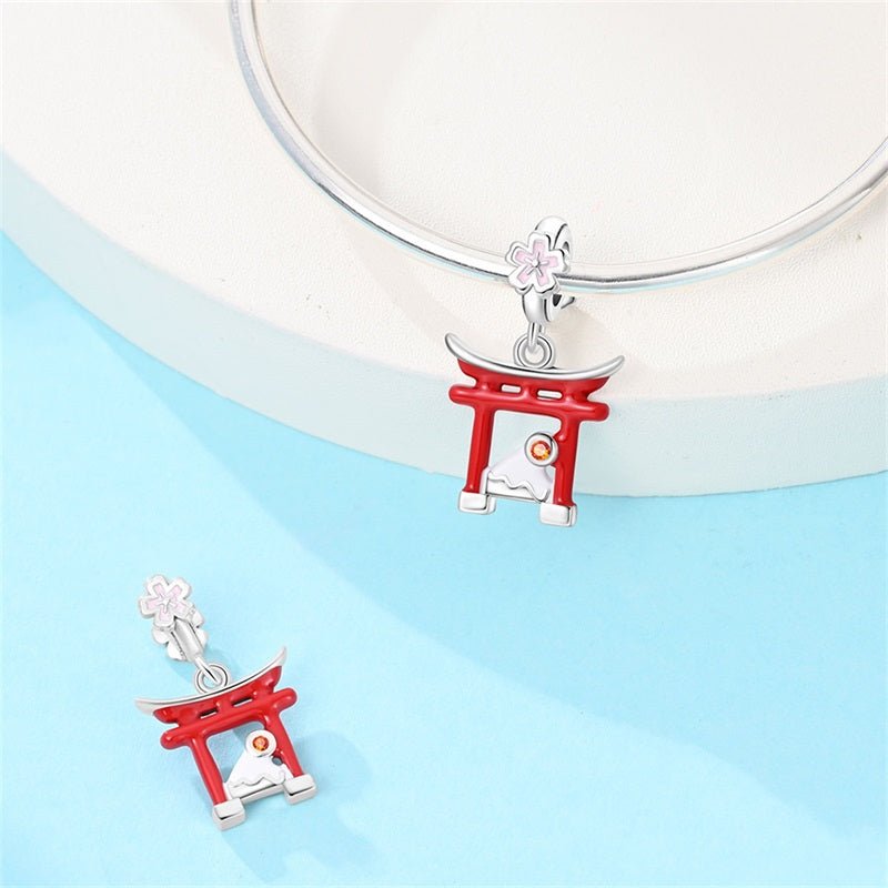 Amarante Jewelry Japan Torii Gate & Mount Fuji Dangle Charm