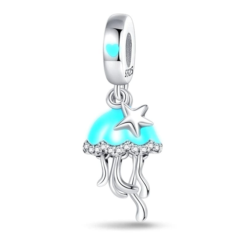 Amarante Jewelry Jellyfish Luminous Glow in the Dark Dangle Charm