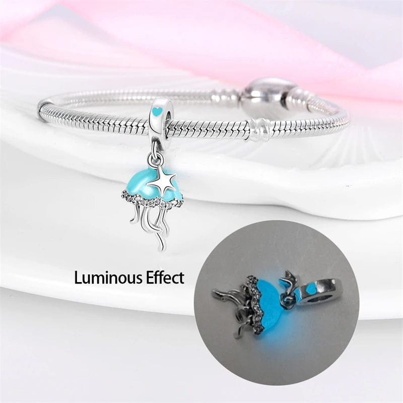 Amarante Jewelry Jellyfish Luminous Glow in the Dark Dangle Charm