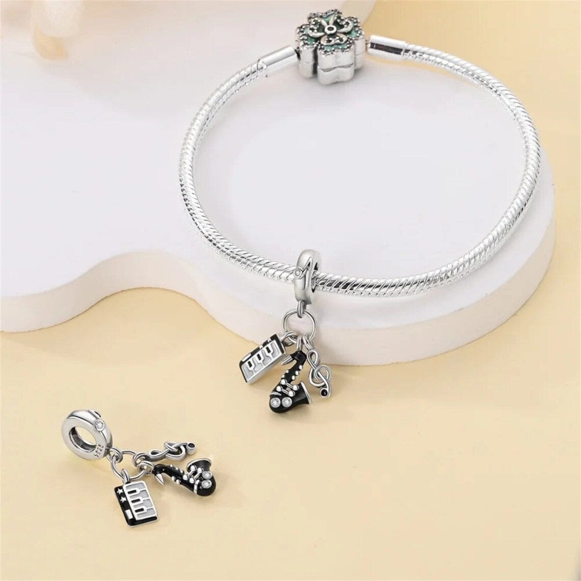 Amarante Jewelry Keyboard, Saxophone & Music Note Charm