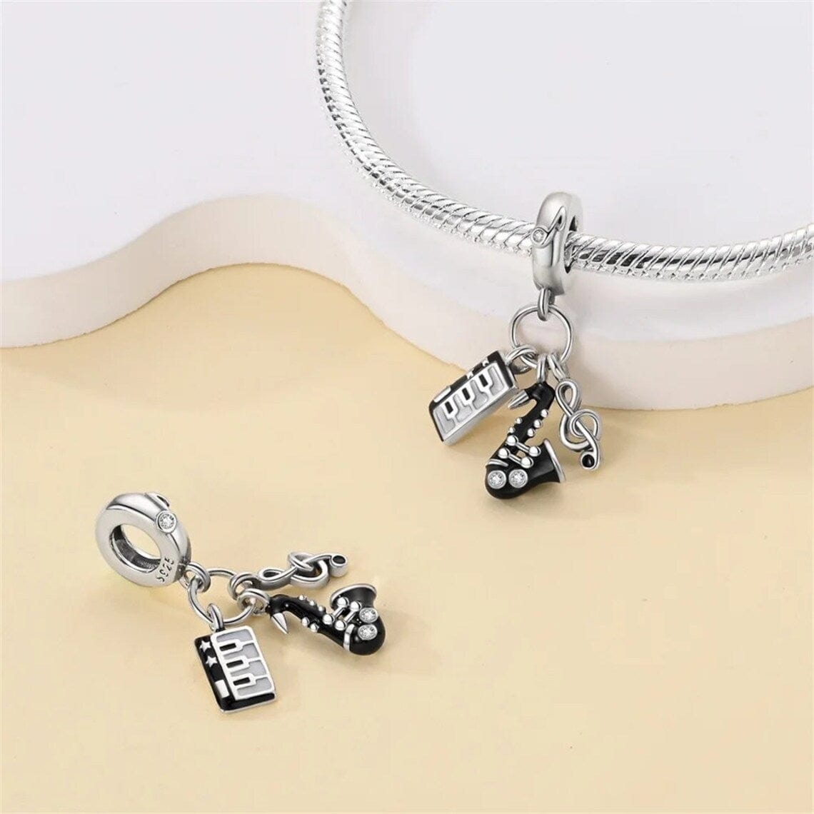 Amarante Jewelry Keyboard, Saxophone & Music Note Charm
