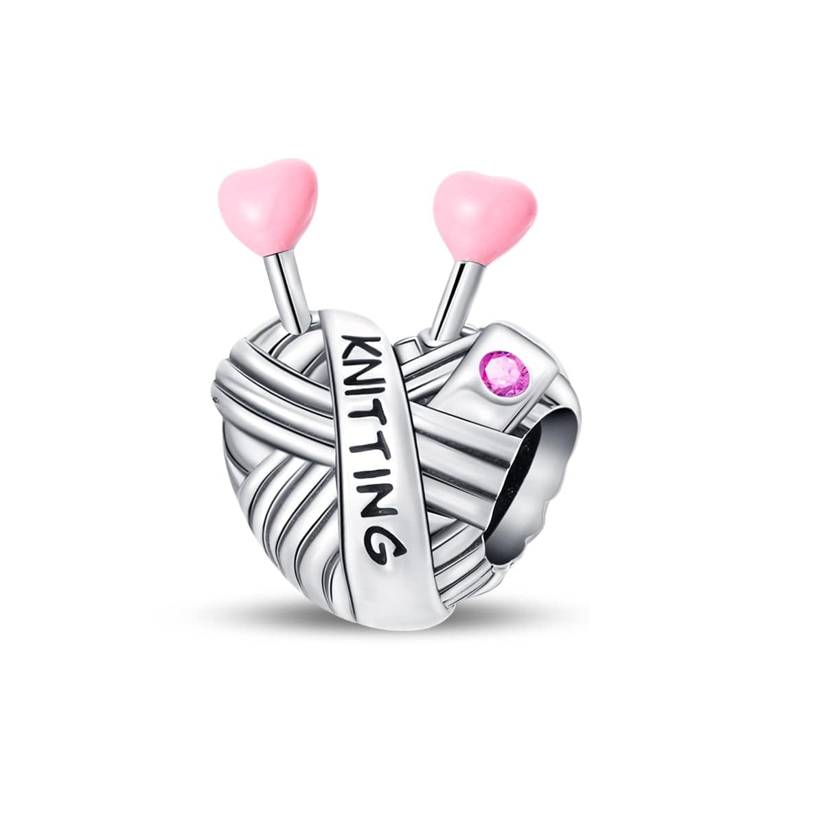 Amarante Jewelry Knitting Yarn with Heart Needles Charm