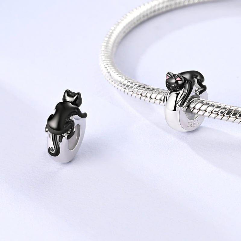 Amarante Jewelry Lazy Black Cat Charm