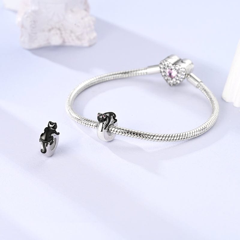 Amarante Jewelry Lazy Black Cat Charm