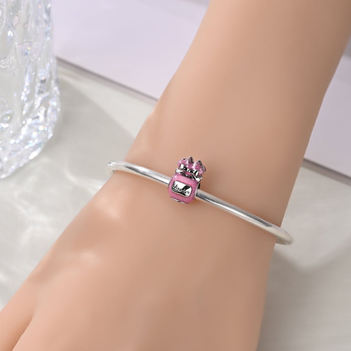 Amarante Jewelry Le Parfum Pink Perfume Bottle Charm