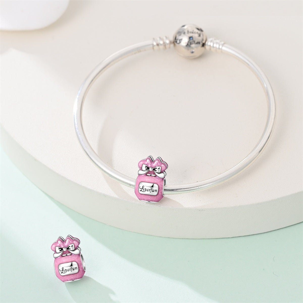 Amarante Jewelry Le Parfum Pink Perfume Bottle Charm