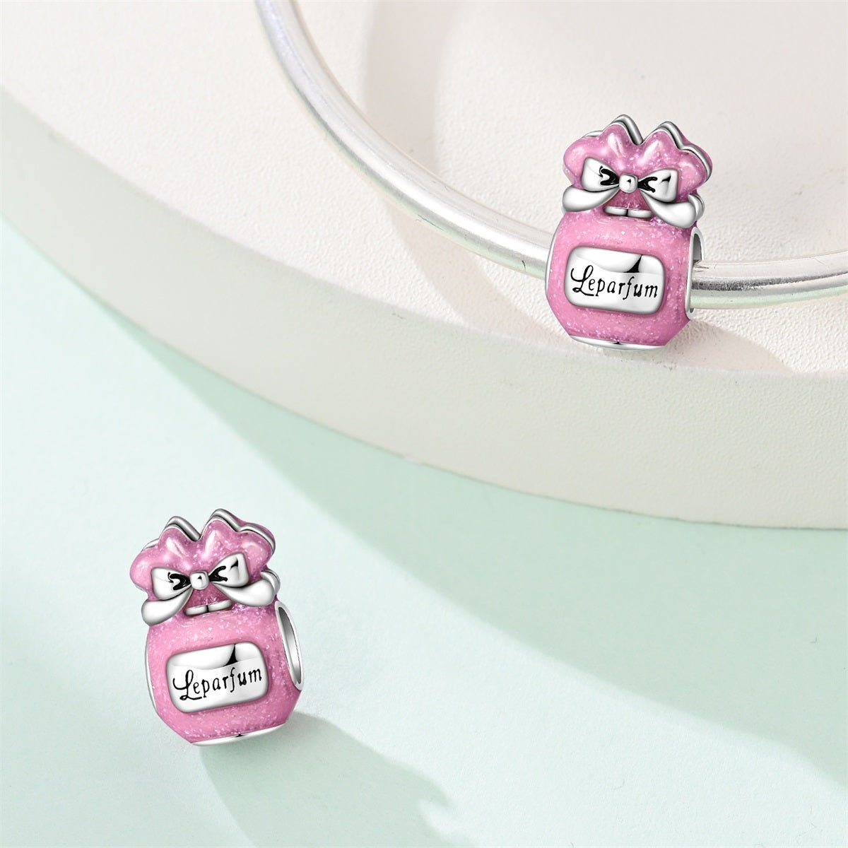 Amarante Jewelry Le Parfum Pink Perfume Bottle Charm