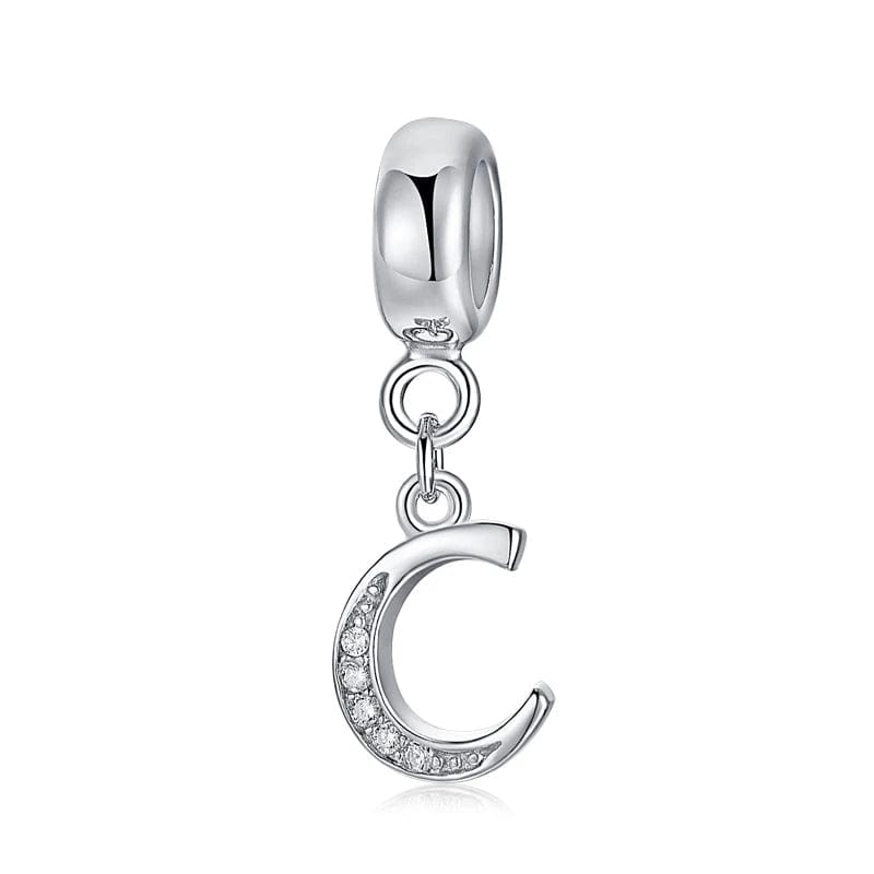 Amarante Jewelry Elegant Cursive Letter A~Z Alphabet Charm