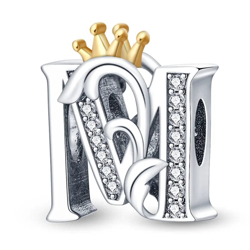 Amarante Jewelry Crowned Royal Letter A~Z Alphabet Charm