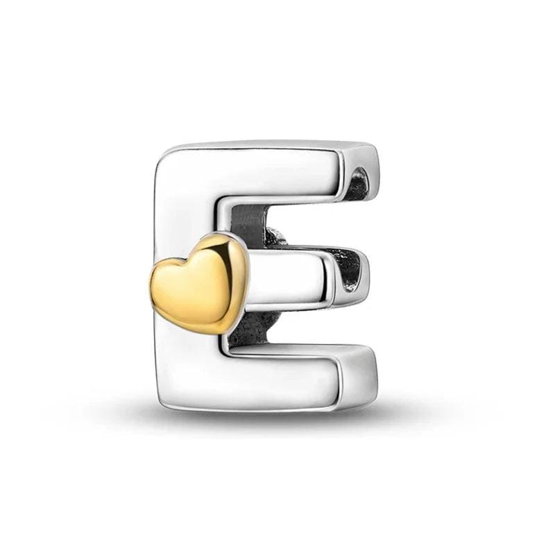 Amarante Jewelry Gold Heart Letter A~Z Alphabet Charm