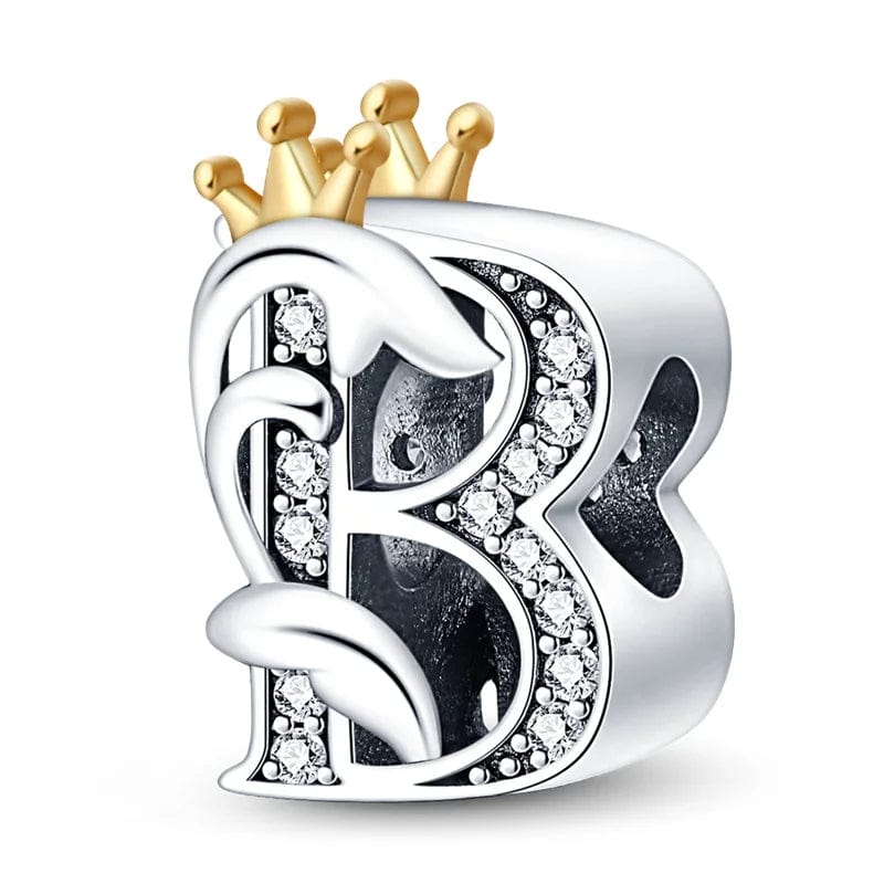 Amarante Jewelry Crowned Royal Letter A~Z Alphabet Charm