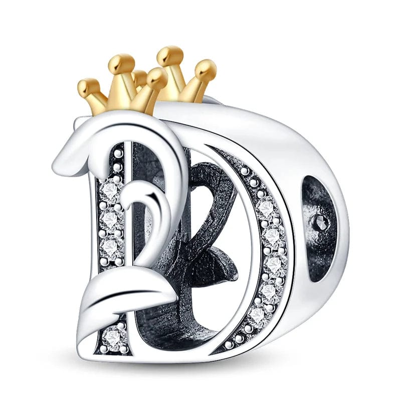 Amarante Jewelry Crowned Royal Letter A~Z Alphabet Charm