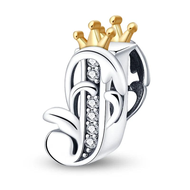 Amarante Jewelry Crowned Royal Letter A~Z Alphabet Charm