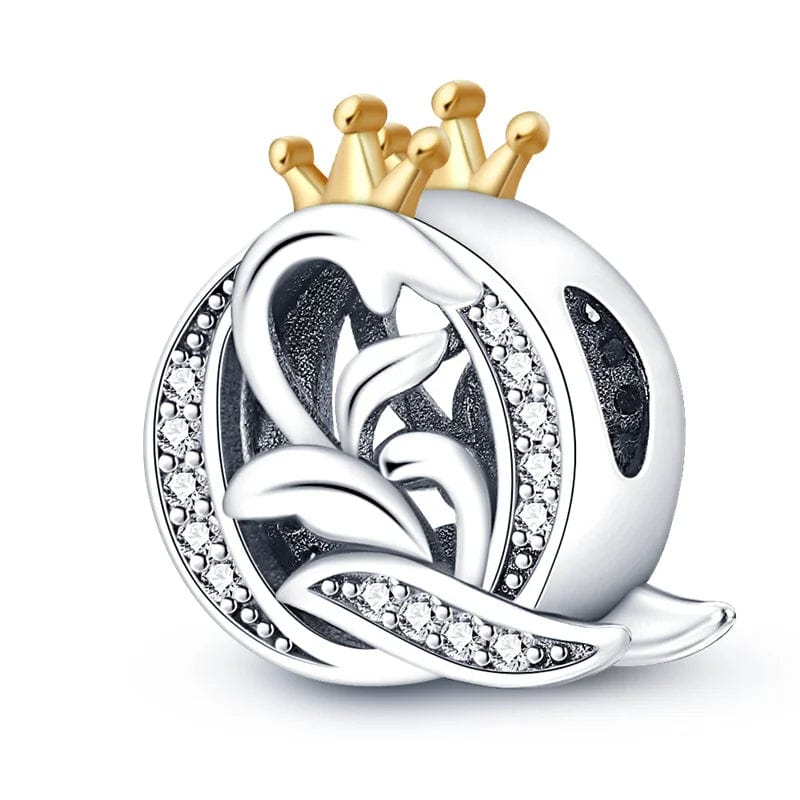 Amarante Jewelry Crowned Royal Letter A~Z Alphabet Charm