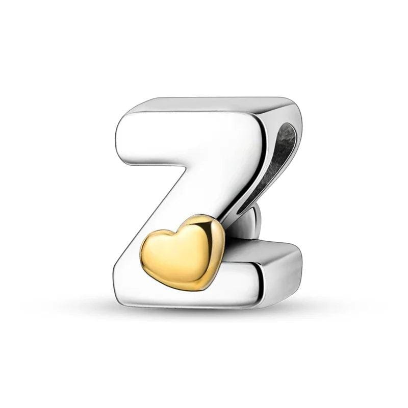 Amarante Jewelry Gold Heart Letter A~Z Alphabet Charm