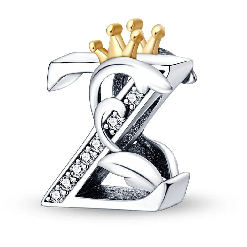 Amarante Jewelry Crowned Royal Letter A~Z Alphabet Charm