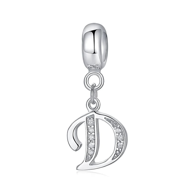 Amarante Jewelry Elegant Cursive Letter A~Z Alphabet Charm