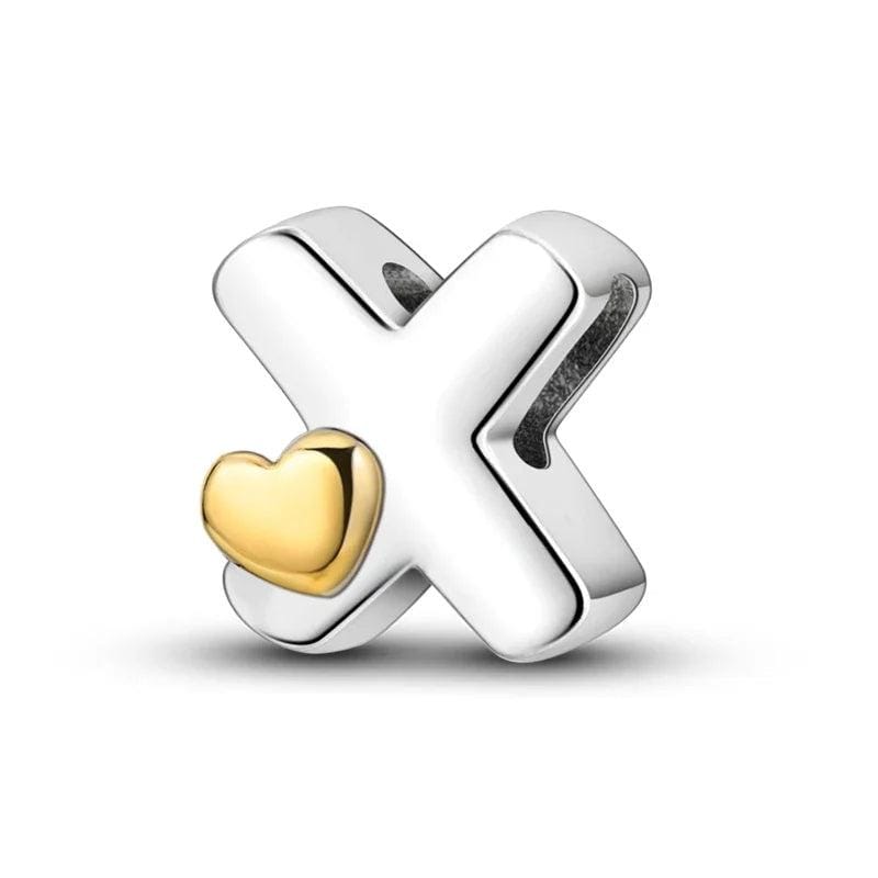 Amarante Jewelry Gold Heart Letter A~Z Alphabet Charm