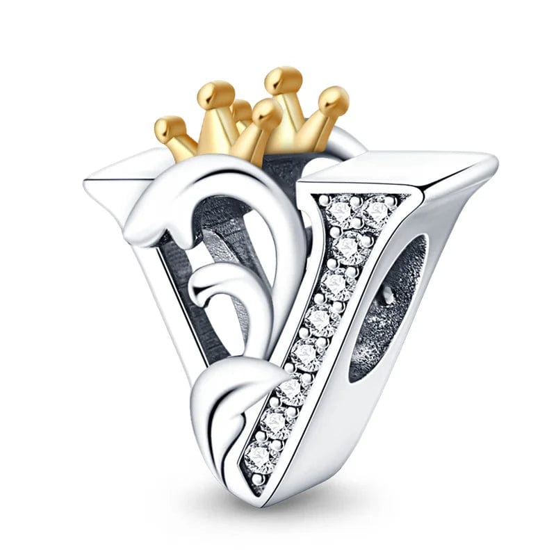 Amarante Jewelry Crowned Royal Letter A~Z Alphabet Charm