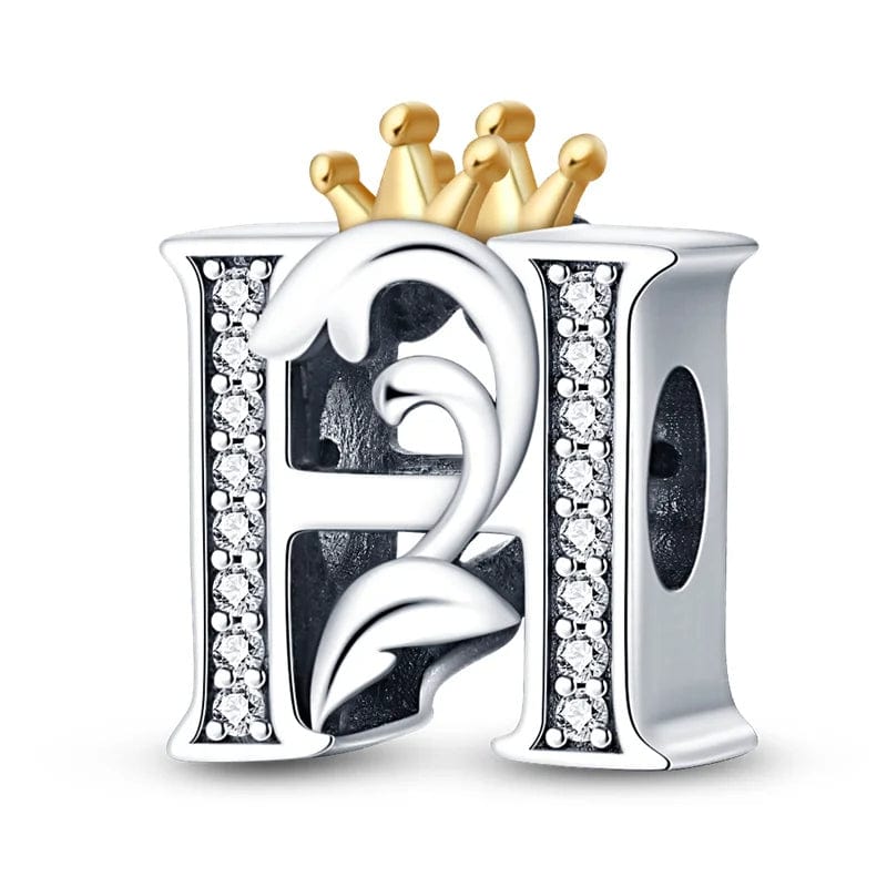 Amarante Jewelry Crowned Royal Letter A~Z Alphabet Charm