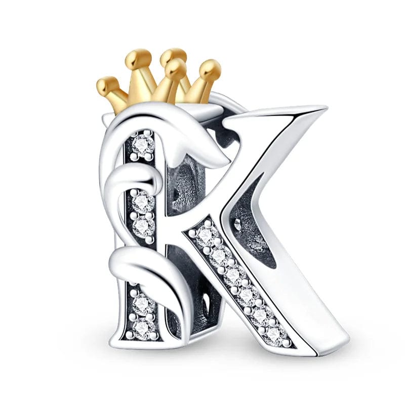Amarante Jewelry Crowned Royal Letter A~Z Alphabet Charm
