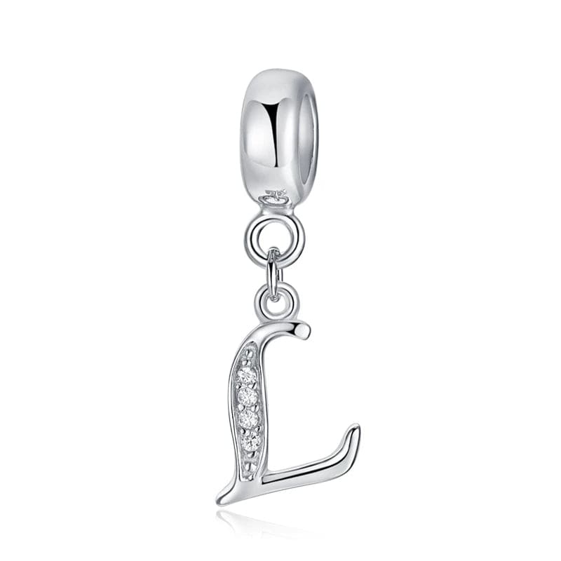 Amarante Jewelry Elegant Cursive Letter A~Z Alphabet Charm