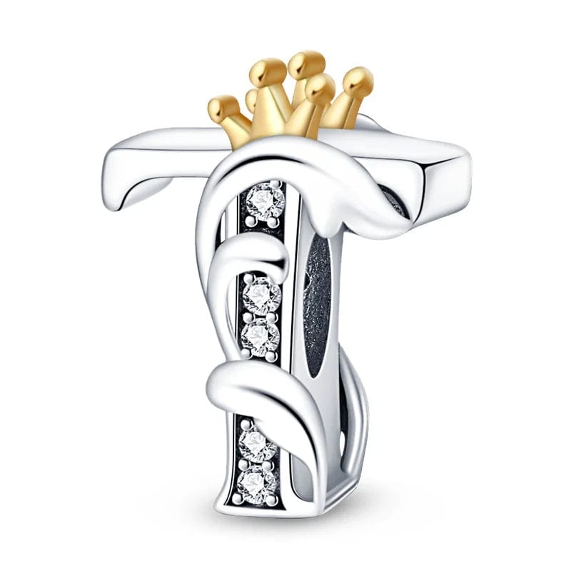 Amarante Jewelry Crowned Royal Letter A~Z Alphabet Charm