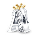 Amarante Jewelry Crowned Royal Letter A~Z Alphabet Charm