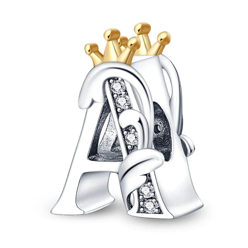 Amarante Jewelry Crowned Royal Letter A~Z Alphabet Charm