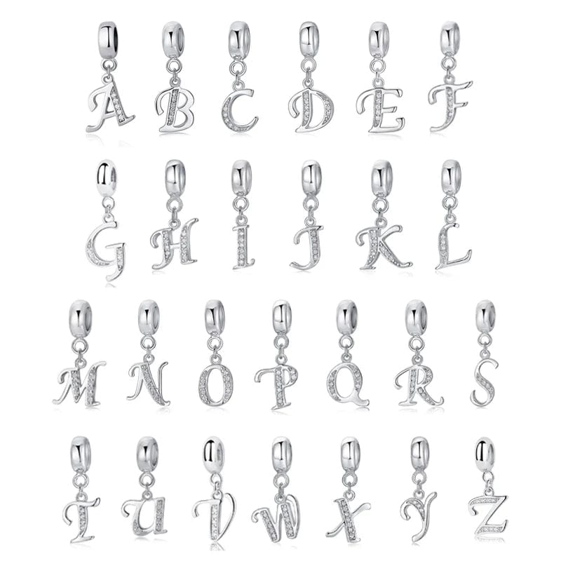 Amarante Jewelry Elegant Cursive Letter A~Z Alphabet Charm