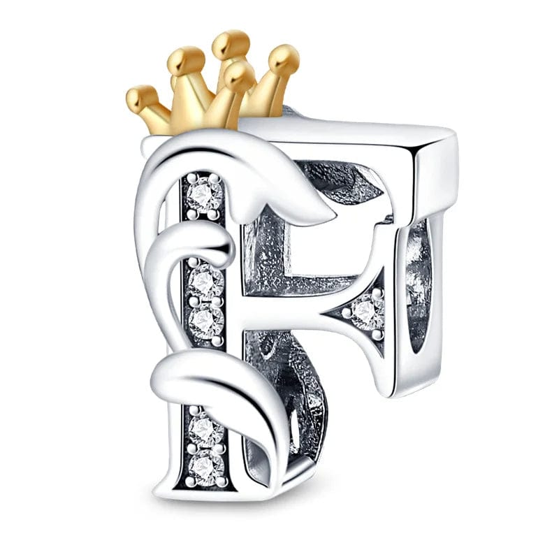 Amarante Jewelry Crowned Royal Letter A~Z Alphabet Charm