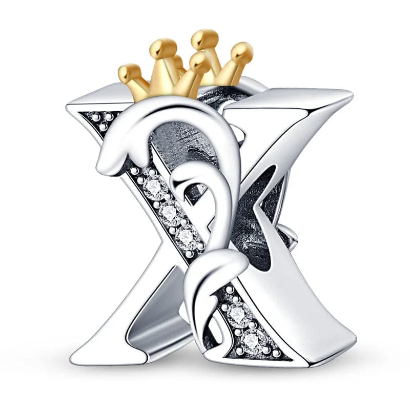 Amarante Jewelry Crowned Royal Letter A~Z Alphabet Charm