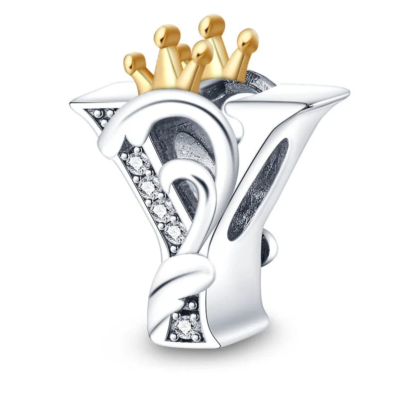 Amarante Jewelry Crowned Royal Letter A~Z Alphabet Charm