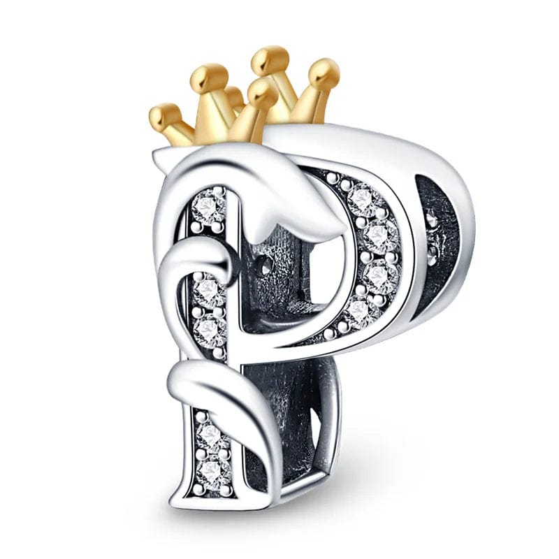 Amarante Jewelry Crowned Royal Letter A~Z Alphabet Charm
