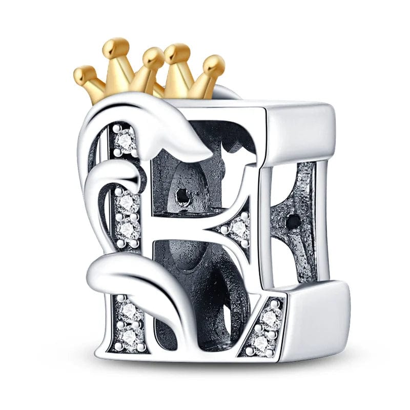 Amarante Jewelry Crowned Royal Letter A~Z Alphabet Charm